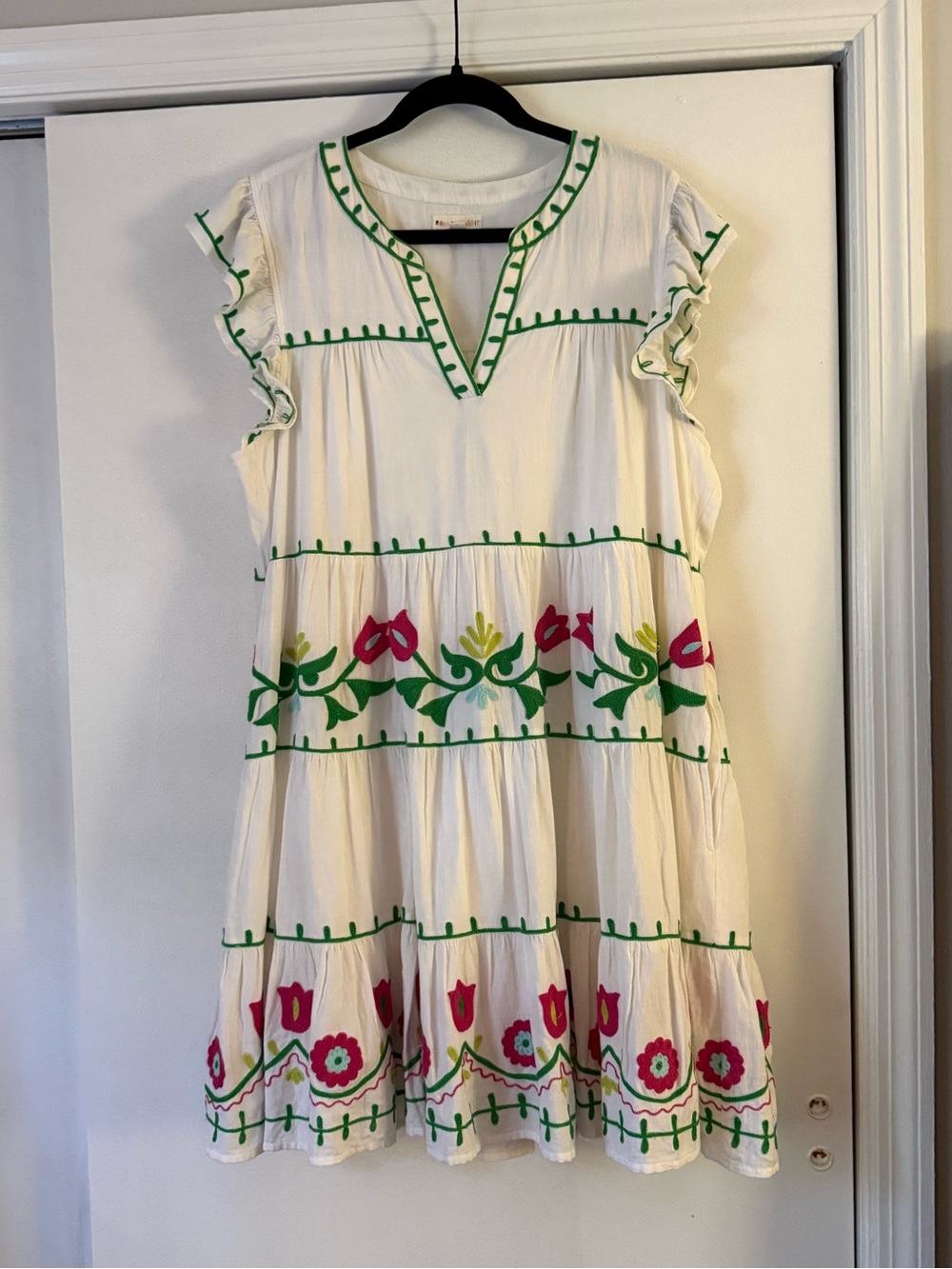 Roller Rabbit White Embroidered Dress